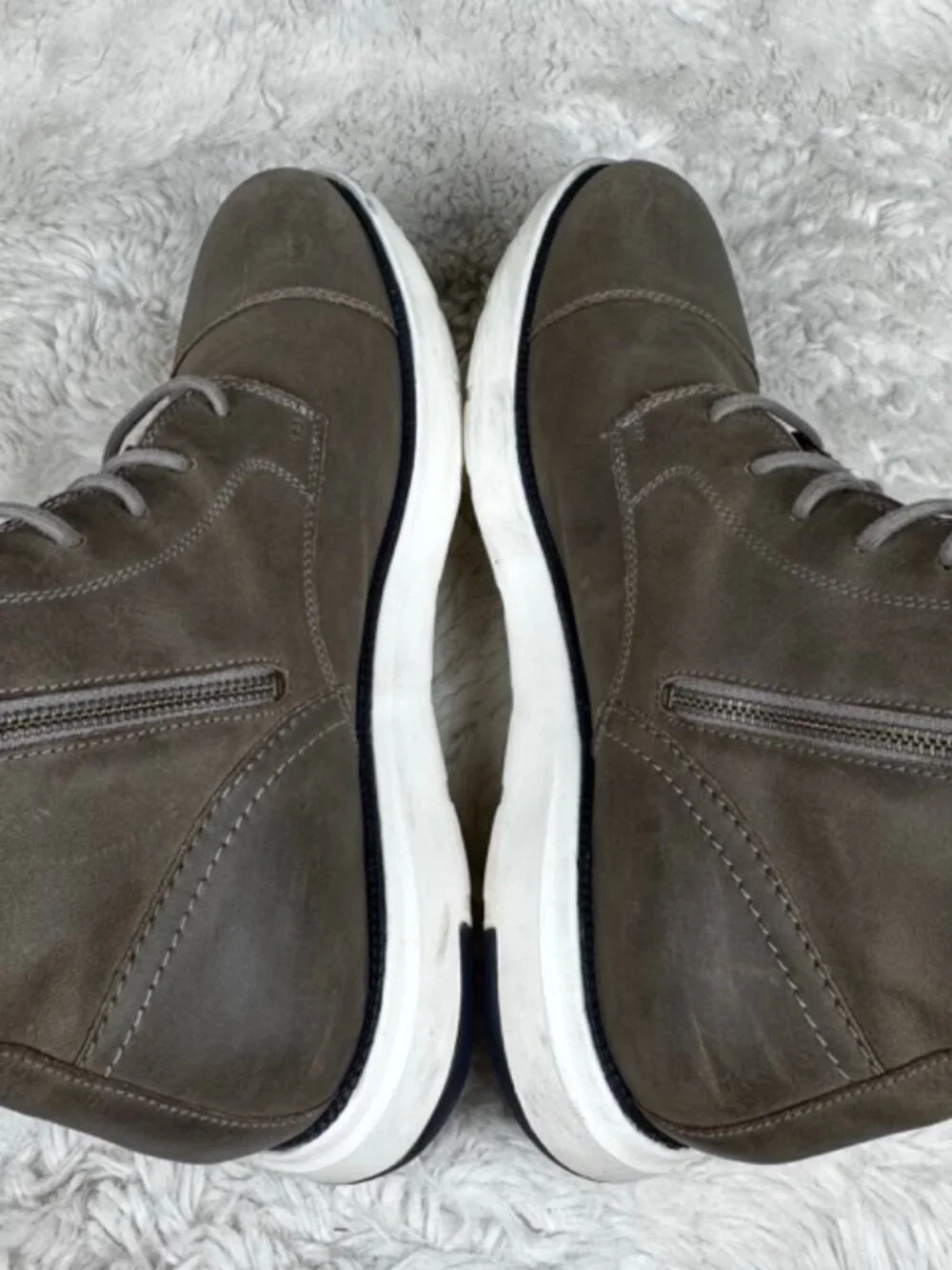 Cole Haan Grand 360 Men's 11.5M Gray Dress Office Ankle Chukka Boots Side Zip